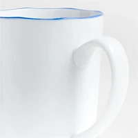 Mercer 14-oz. Blue Rim Porcelain Mug