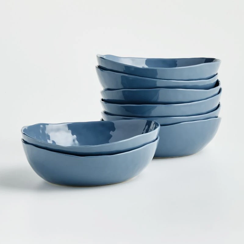 Mercer Denim Blue Porcelain Low Bowl