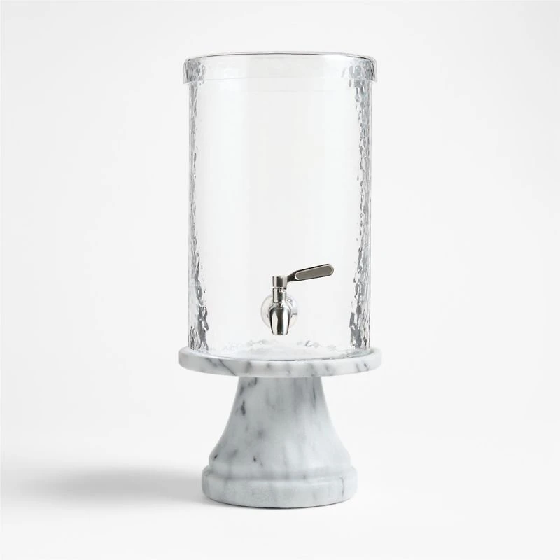 Mercer 1.5-Gallon Drink Dispenser and French Kitchen Marble Stand Set