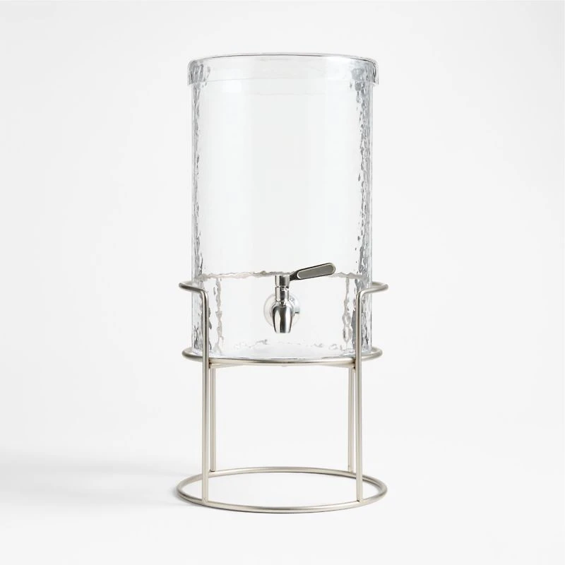 Mercer 1.5-Gallon Drink Dispenser and Silver Stand Set