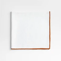 Merrow Stitch Almond Brown Organic Cotton Napkins, Set of 4