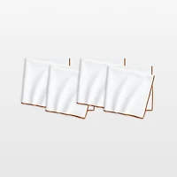 Merrow Stitch Almond Brown Organic Cotton Napkins, Set of 4