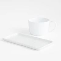 Mercer White Porcelain Soup & Sandwich Set