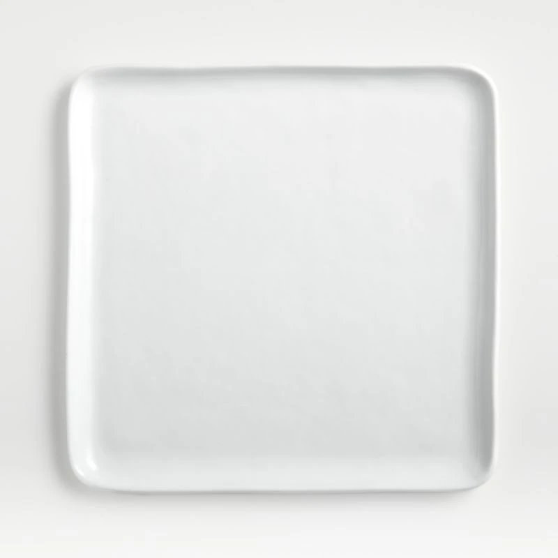 Mercer White Square Porcelain Dinner Plates, Set of 8
