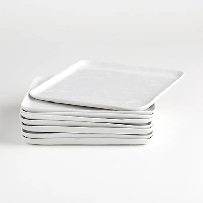 Mercer White Square Porcelain Salad Plates, Set of 8
