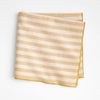 Merrow Stitch Yellow Stripe Napkins, Set of 4