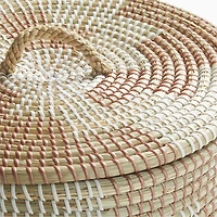Merchant Rose Woven Hamper with Handles