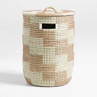 Merchant Rose Woven Hamper with Handles
