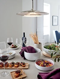 Merge Porcelain Serving Bowl with Wood Lid