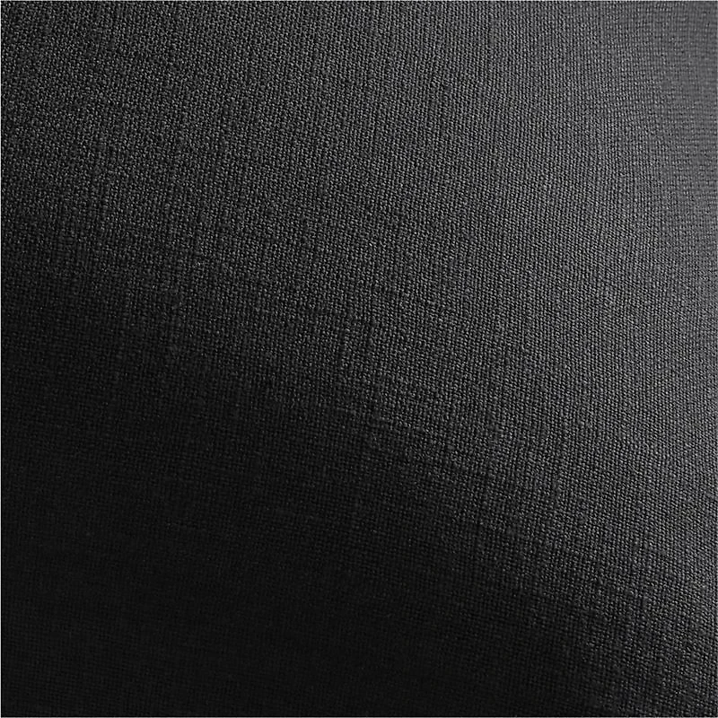 Black 23 Merrow Stitch Organic Cotton Pillow with Feather Insert