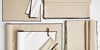 Merrow Stitch Crisp White Organic Cotton Napkin, Set of 4