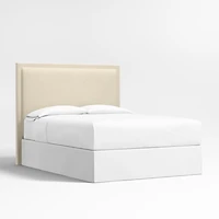 Meraux Ivory Upholstered Queen Headboard