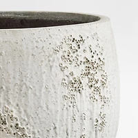 Messina White Textured Indoor/Outdoor Planter 21"x21"