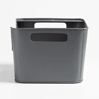 Small Charcoal Metal Stacking Storage Bin