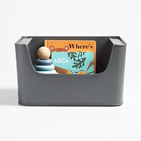 Small Charcoal Metal Stacking Storage Bin