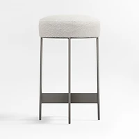 Meyer Dark Pewter Metal Counter Stool