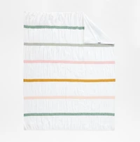 Mia Kids Organic Cotton Ruched Stripes Twin Duvet Cover
