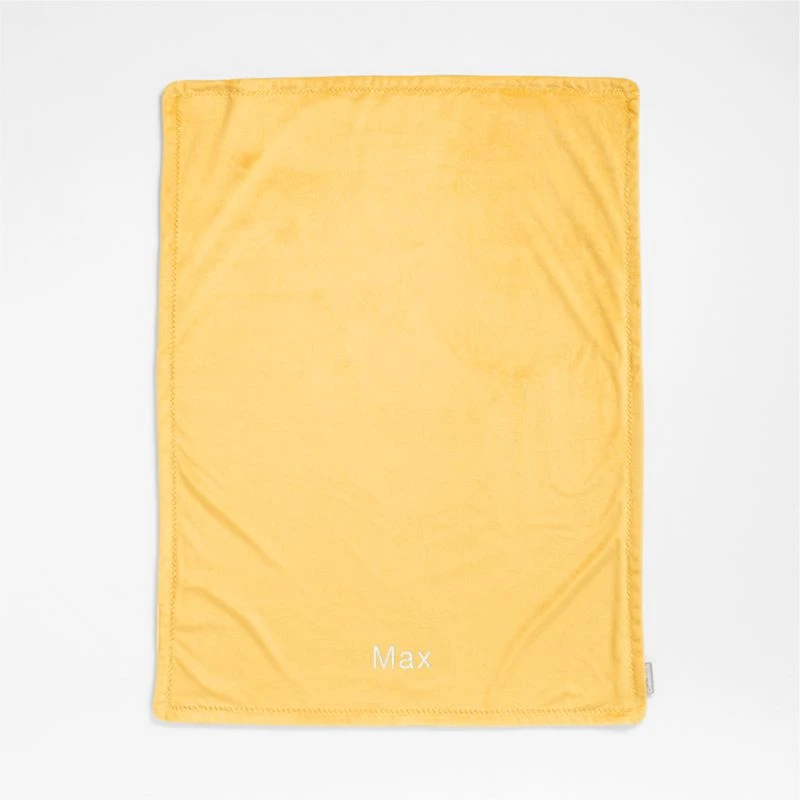 Yellow Ultra Soft Zig Zag Stitch Baby Stroller Blanket