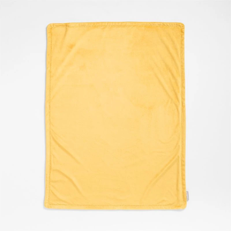 Yellow Ultra Soft Zig Zag Stitch Baby Stroller Blanket