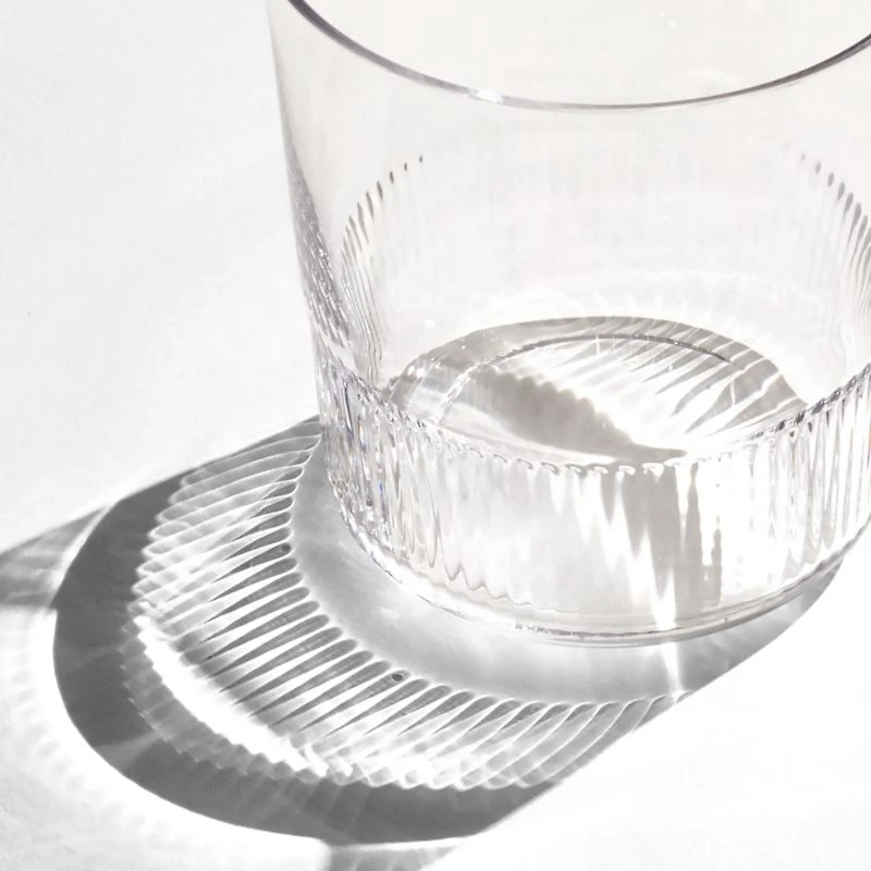 Mid-Ridged Medium Drinking Glass
