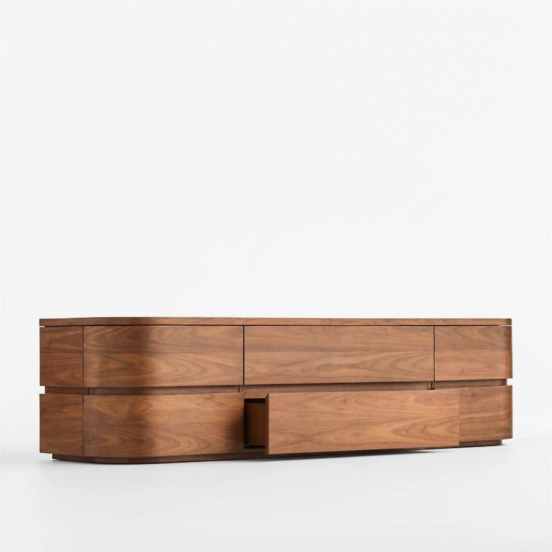 Milano 74" Walnut Storage Media Console