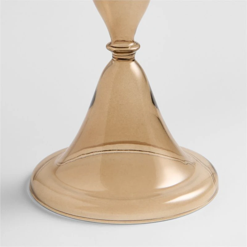 Milano Large Amber Glass Taper Candle Holder 12.5"
