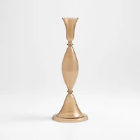 Milano Large Amber Glass Taper Candle Holder 12.5"
