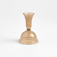 Milano Small Amber Glass Taper Candle Holder 5.2"