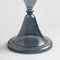Milano Large Blue Glass Taper Candle Holder 12.5"