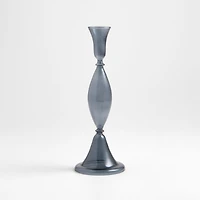 Milano Large Blue Glass Taper Candle Holder 12.5"