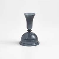 Milano Small Blue Glass Taper Candle Holder 5.2"