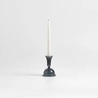 Milano Small Blue Glass Taper Candle Holder 5.2"