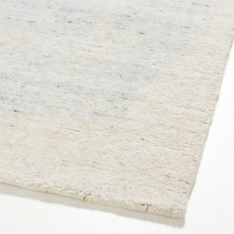 Milano Wool and Viscose Hand-Knotted Blue Area Rug 8'x10'