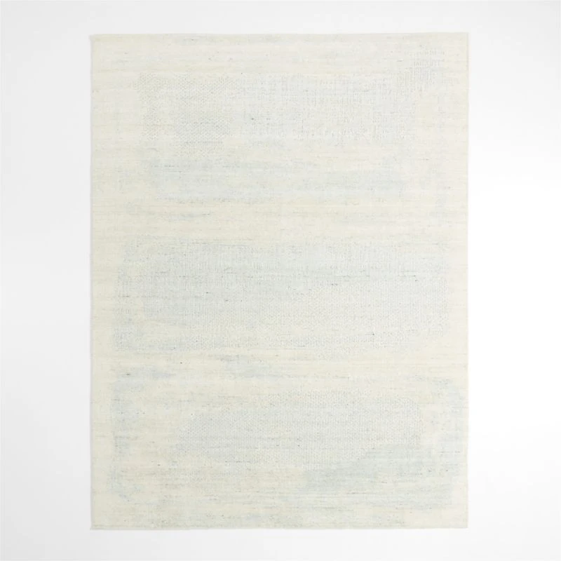 Milano Wool and Viscose Hand-Knotted Blue Area Rug 8'x10'