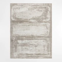 Milano Wool and Viscose Hand-Knotted Brown Area Rug 10'x14'