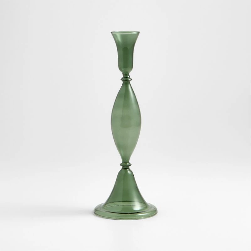 Milano Large Glass Taper Candle Holder 12.5