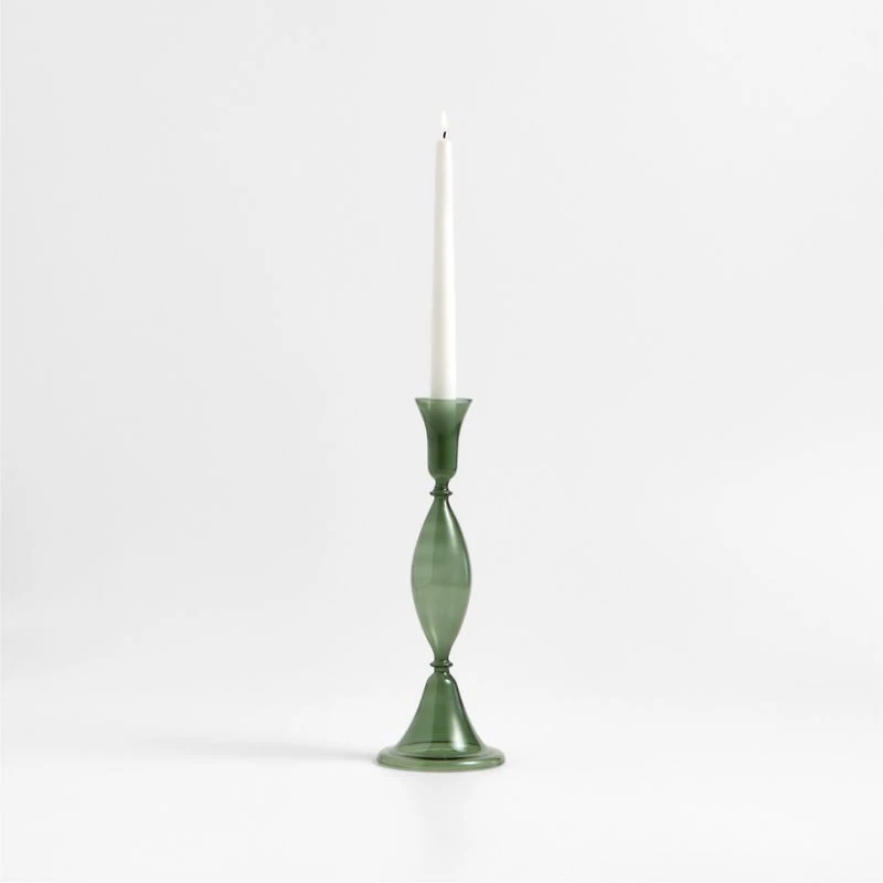 Milano Large Glass Taper Candle Holder 12.5