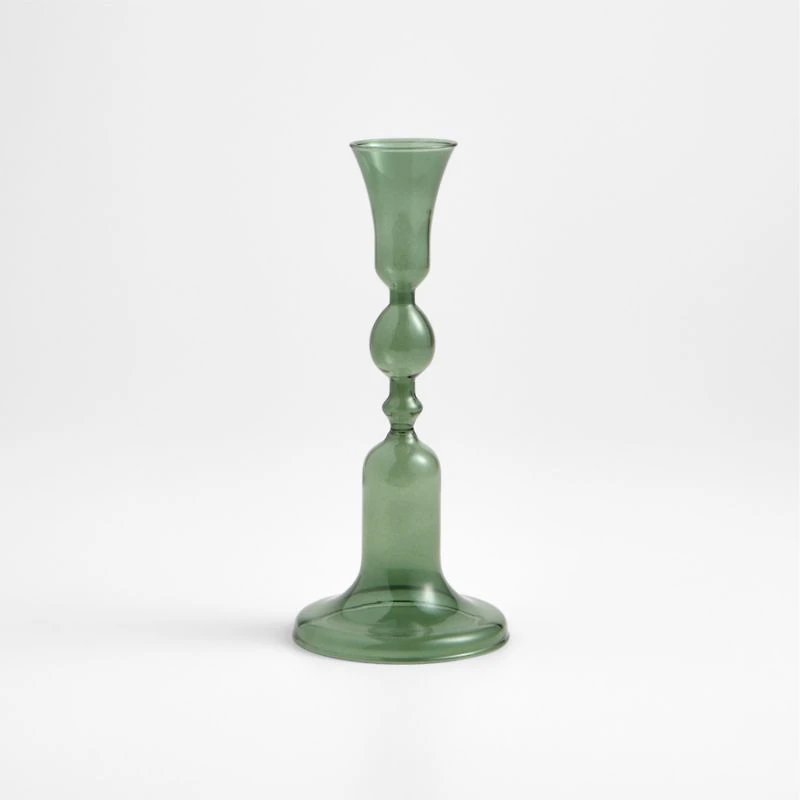Milano Medium Glass Taper Candle Holder 9.3