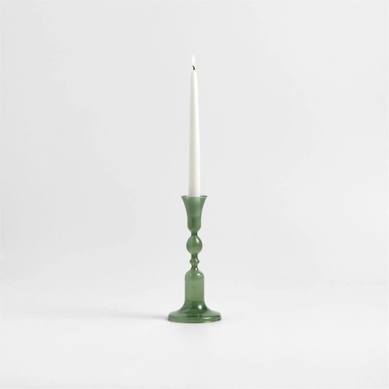 Milano Medium Glass Taper Candle Holder 9.3