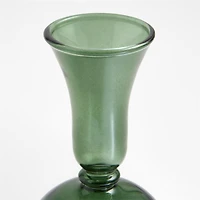 Milano Small Green Glass Taper Candle Holder 5.2"