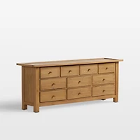Millbrook 85" Natural Light Oak 10-Drawer Dresser
