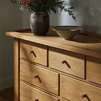 Millbrook 85" Natural Light Oak 10-Drawer Dresser