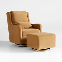 Milo Tan Nursery Gliding Ottoman