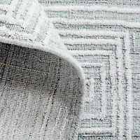 Milos Wool and Viscose Handwoven Blue Area Rug 6'x9'