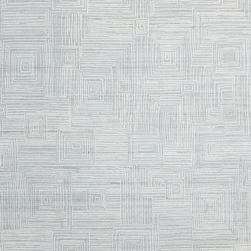 Milos Wool and Viscose Handwoven Blue Area Rug 6'x9'