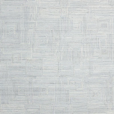 Milos Wool and Viscose Handwoven Blue Area Rug 6'x9'