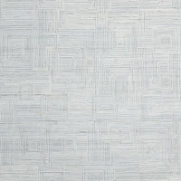 Milos Wool and Viscose Handwoven Blue Area Rug 6'x9'