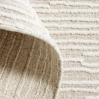 Milos Wool and Viscose Handwoven Sand Brown Area Rug 9'x12'