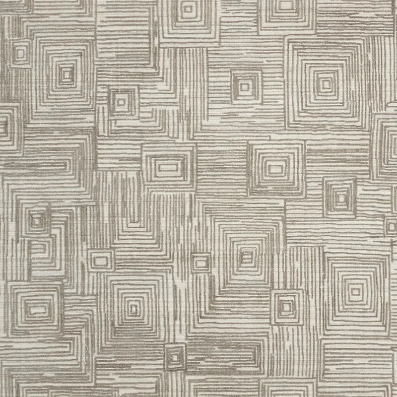 Milos Wool and Viscose Handwoven Taupe Brown Area Rug 6'x9'