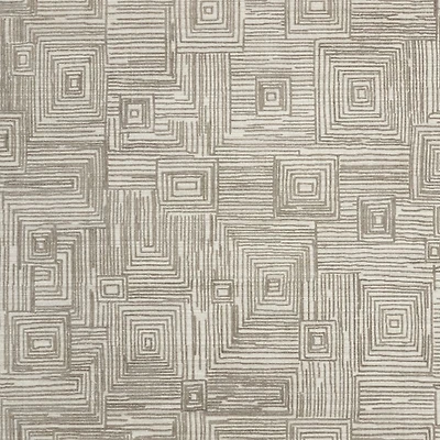 Milos Wool and Viscose Handwoven Taupe Brown Area Rug 6'x9'